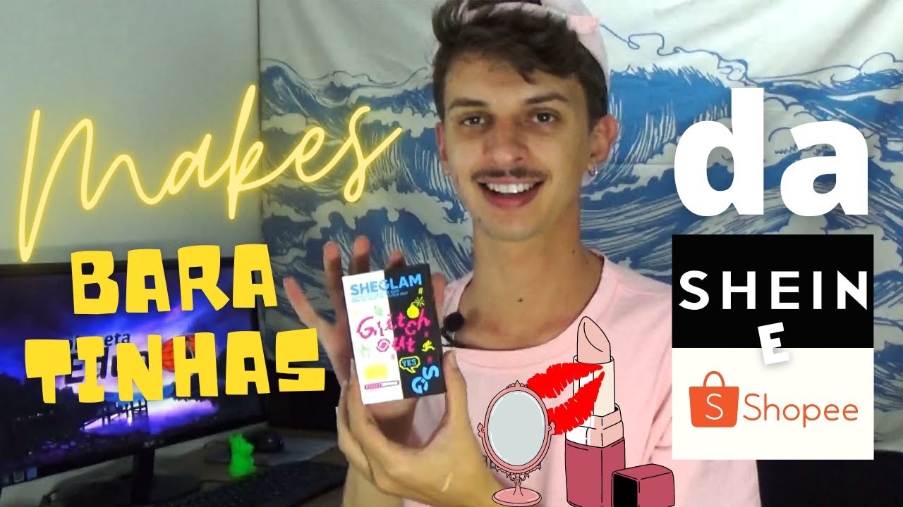 UNBOXING Maquiagem barata da Shein e Shopee! Paguei o MENOR PREÇO do aplicativo. Planeta Eduo