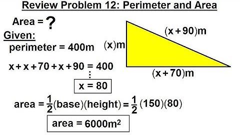 Geometry - Ch. 1: Basic Concepts (46 of 49)  Review Problem 12: Given Perimeter, Area=?