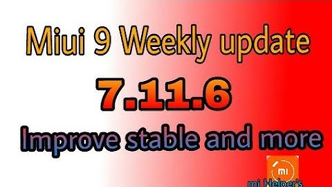 MIUI 9 || Weekly Update 7.11.6 Developer Rom Come🔥🔥🔥