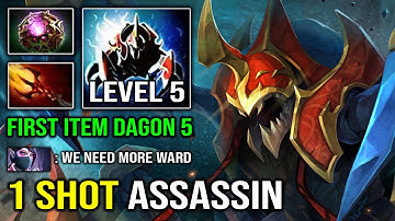 WTF 1st ITEM Level 5 Dagon Nyx Assassin Instant 1 Shot Roaming EZ Offlane Guide Dota 2