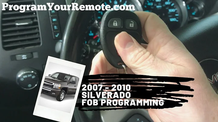 How to program a Chevrolet Silverado remote key fob 2007 - 2010