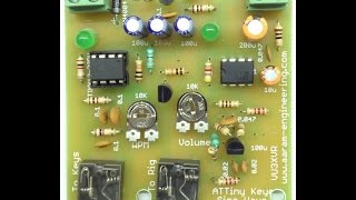 ATTIny13 Keyer / Paddle Keyer / Paddle Key Twin-T Sine Wave Code Practice Oscillator