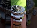 Seiko Marinemaster SLA023J1 with blue dial in the shade and sunlight on a green meadow.￼