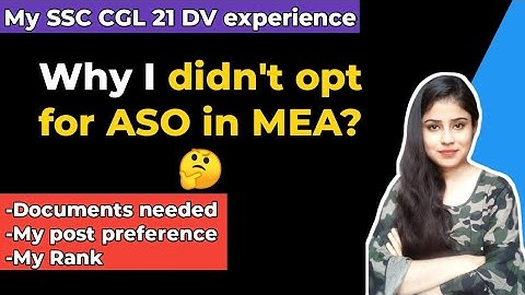 My SSC CGL document verification process | SSC CGL topper post preference | SSC CGL 2021 DV