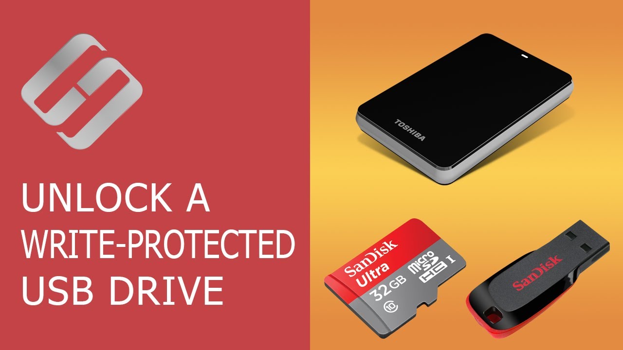 👨‍💻 How to Unlock a Write Protected USB Drive, a SD or Micro SD Memory  Card or a Hard Drive in 23