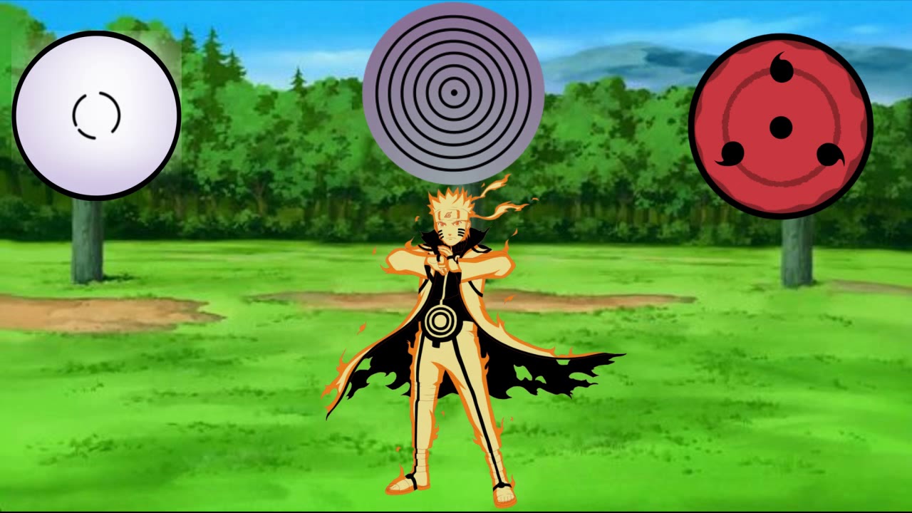 que hubiera pasado si naruto tenia byakugan sharingan rinnengan y era amigo de kurama parte 2