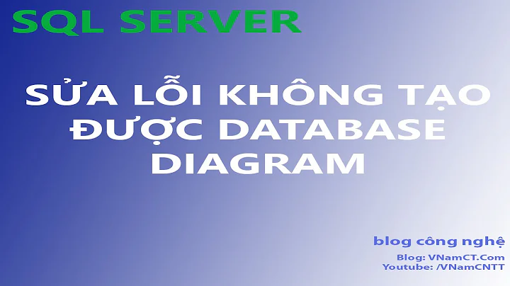 [Sql Server] Sửa lỗi không tạo được database diagram trong sql server- VNamBlog