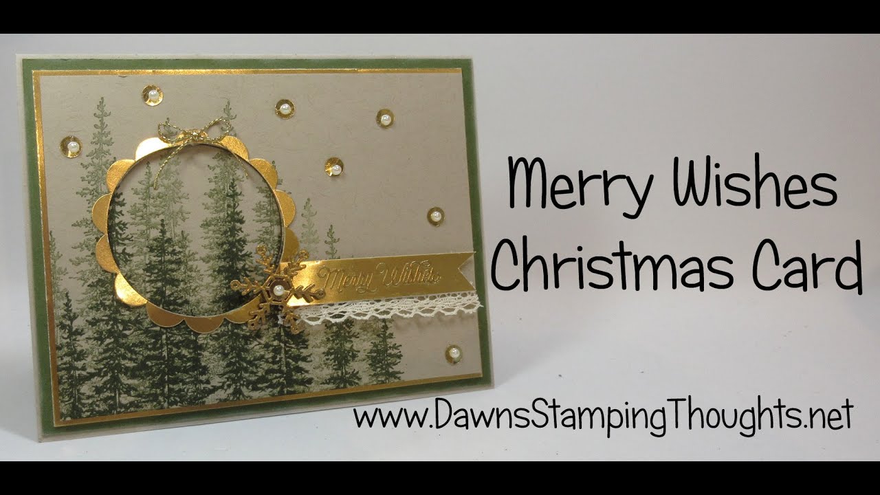 merry wishes christmas card featuring wonderland stamp set stampin up christmas stamps