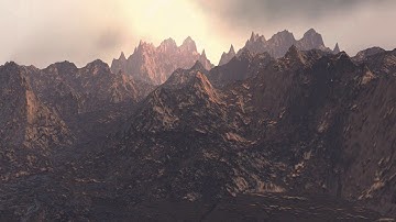 mountain terrain with after effects and element 3d
