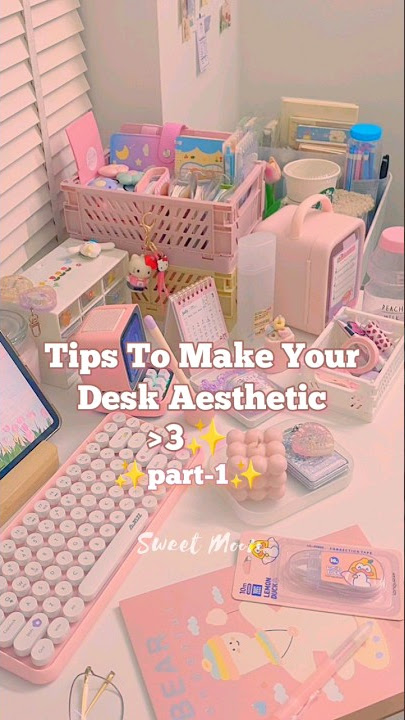 Make Your Desk Aesthetic #viral #trend #beauty #tips #shorts #viralshorts #kpop #study #desk #cute!