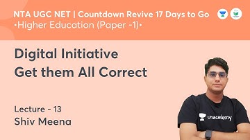 Digital Initiative Get them All Correct | Higher Education | NTA UGC NET JRF | by Shiv Meena