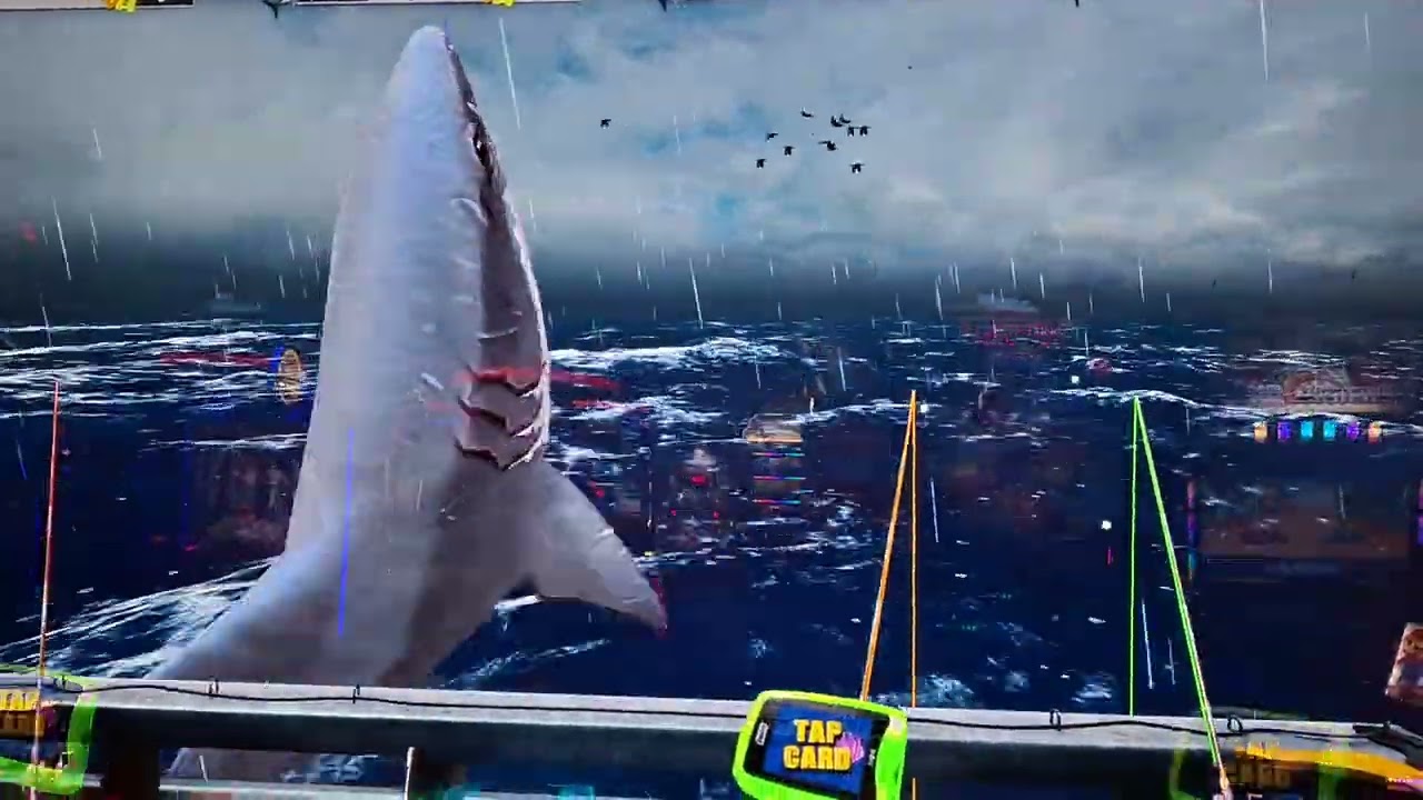 Fishing arcade game , we caught a shark 😱😂