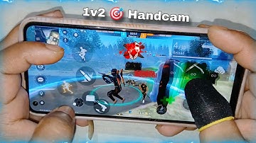 Handcam ⚡1v2 Custom Room Gameplay 🔥 Free Fire Max realme 8 Mobile 📲 player ❤️