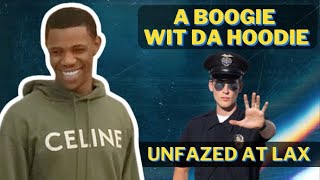 Rapper A Boogie Wit Da Hoodie Gets An Extra Bag Check Before Kicking Off World Tour