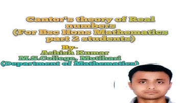 Cantor s theory HD 720p By IITian Ashish Kumar/IITian Ashish Sir