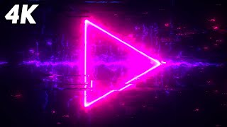 4K Glitch Neon Arrow Animation - Screensaver / Background - 1 Hour