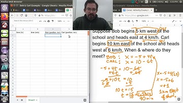 Two Methods to Solve Kinematics Problems: Algebra and Spreadsheet