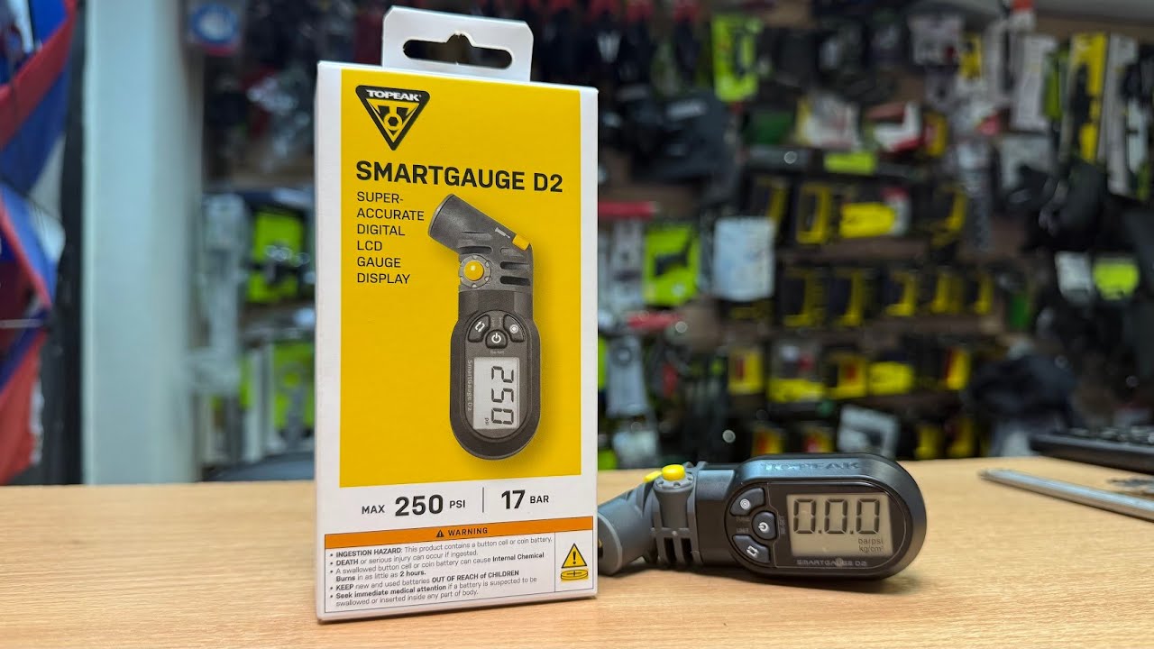 Manomètre Numérique Topeak Smart Gauge D2 - Mesure PSI/bar/kg/cm², Tête Rotative 180°, Dégonflage, Valves Presta/Schrader
