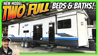 NEW MODEL! •  Two FULL Bed and Bathrooms!! 2024 Wildwood Lodge & Salem Villa 42DMS Destination RV by Josh the RV Nerd at Bish's RV 6,686 views 4 days ago 25 minutes