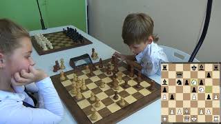 Kozello Vasilisa 1346 - Tyulenev Kirill 1148. September 9, 2024. Game 1.