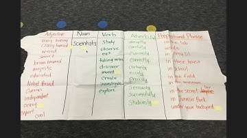 Sentence Patterning Chart - Mini-lesson
