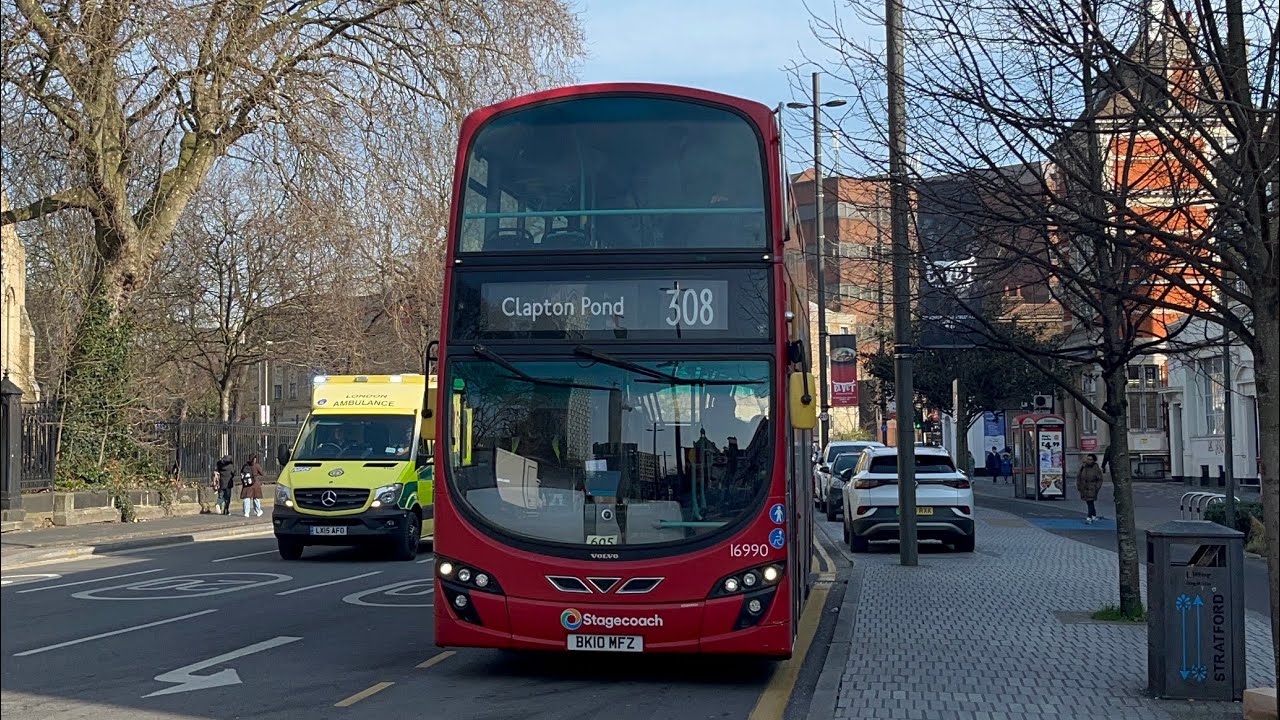 *Rare* Journey on the London Bus Route 308 | Gemini 2 16990 BK10 MFZ ...