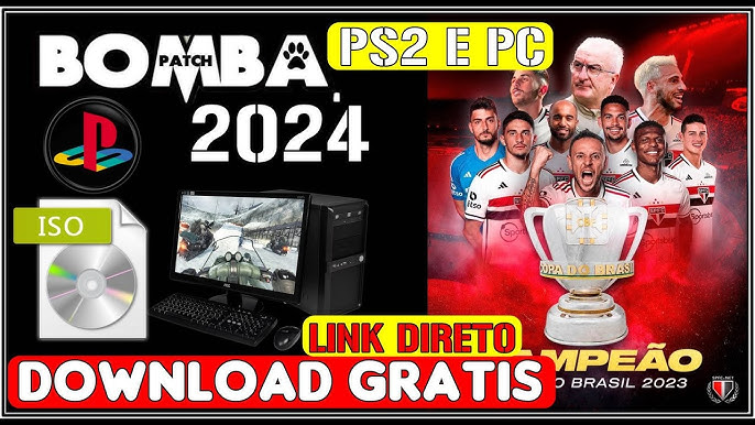 PES 2024 PS2 ISO LINK DIRETO SEM ANUNCIOS! EM PORTUGUES 