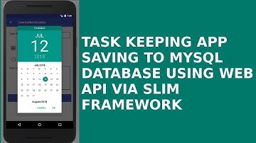 TODO APP SAVING RECORDS TO MYSQL DATABASE USING WEB API VIA SLIM