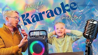 PORTABLE #karaokemachine that lights up!!! *unbox/demo*