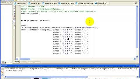 aula 1082 Algoritmos e Logica de programação   Exerc Tabuada no Java