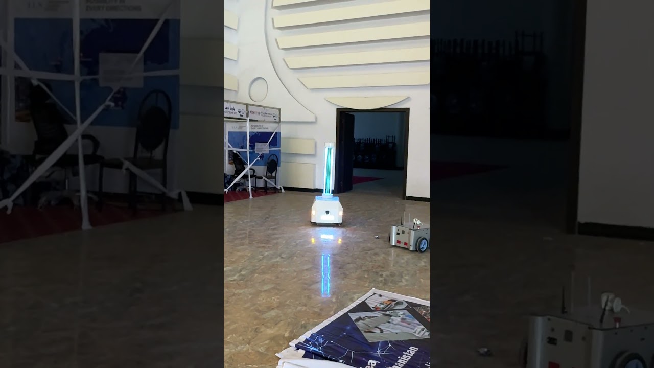 Afghan robotic team at Afghanistan International Expo Center