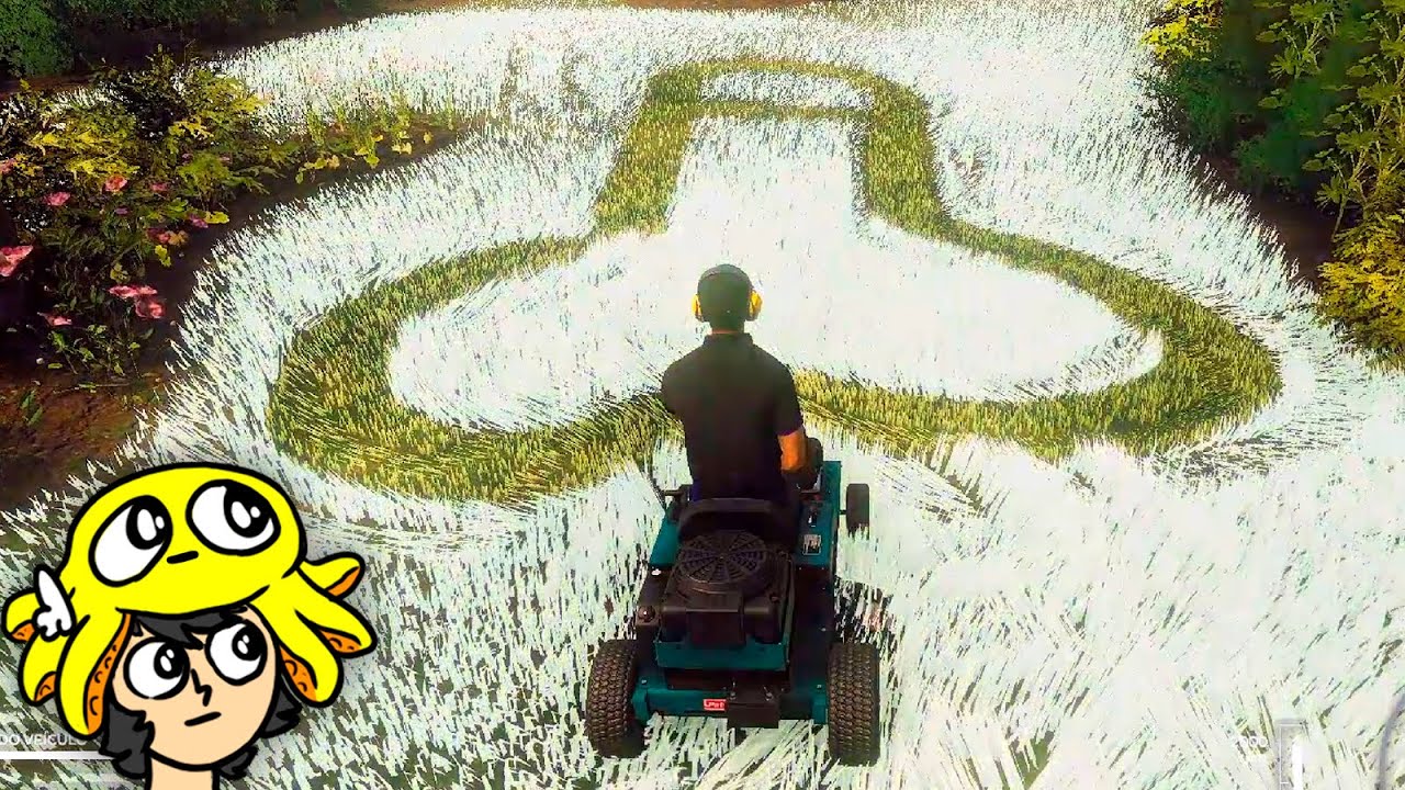 sendo imaturo no joguinho de cortar grama