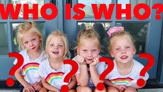 How To Tell IDENTICAL TWINS/QUADRUPLETS Apart🧒🧒👧👧WHOS WHO