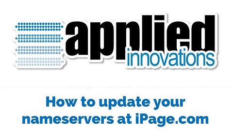 How to update your nameservers at iPage