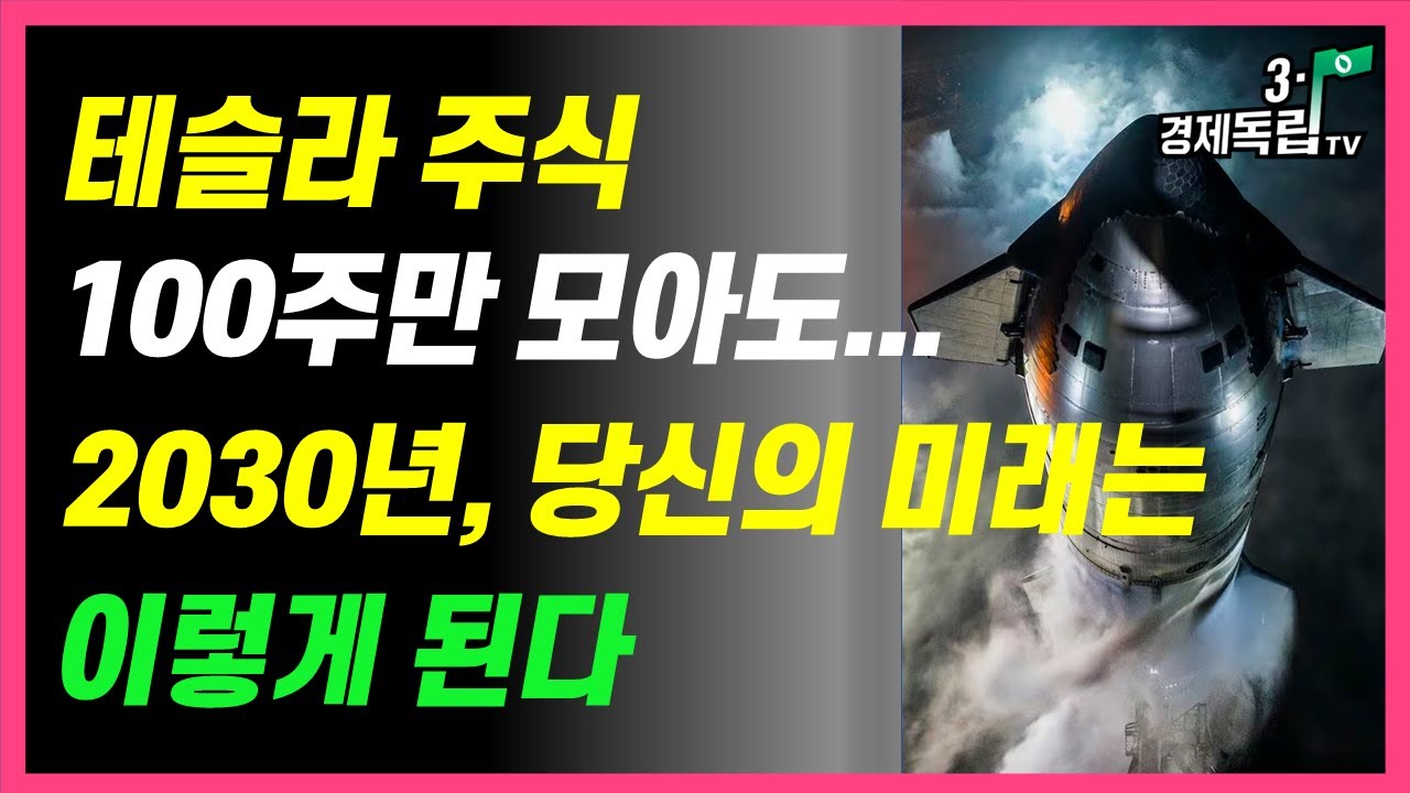 [테슬라 주식!! 100주만 모아도.. 2030년, 당신 미래는.. 이렇게 된다!!]#3.1경제독립tv