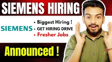 Siemens GET Hiring Announced ! SumoLogic New OFF Campus Drive For 2026, 2025, 2024 Batch | Jobs
