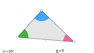 إثبات أن مجموع زوايا المثلث =180°