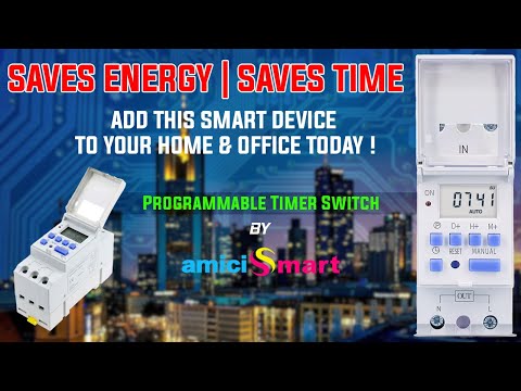 Programmable Timer Switch With 7 Days 24 Hours Scheduling.
