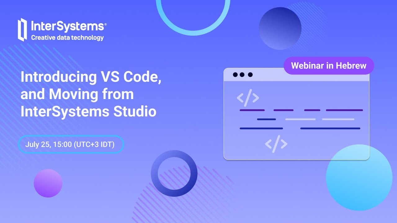 [Hebrew Webinar] Introducing VS Code, and Moving from Studio - YouTube