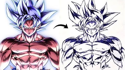 How To Draw Goku Ultra Instinct | Dragon Ball