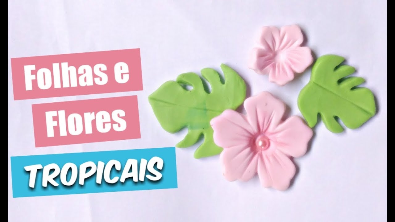 Folhas e Flores tropicais em Biscuit usando Molde | Pierre Marinho - thptnganamst.edu.vn