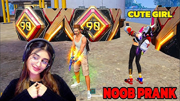 Noob Prank With Rich Girl 😤 लड़की ने Dikhaya Attitude 😈 साथमे V badge player 😱 Garena free fire