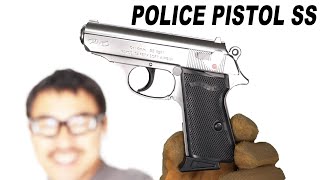 ワルサー ポリスピストルSS 東京マルイ ￥1,600 ニュー銀ダンエアガンRF 10禁 電気やガスを使わずに指の力で連射 エアガンレビュー