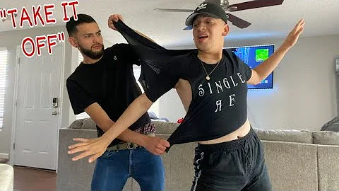 wearing a "single" shirt prank on my BOYFRIEND