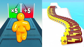 Tall Man Run VS Battery Run - All Levels Android iOS Gameplay Ep 1