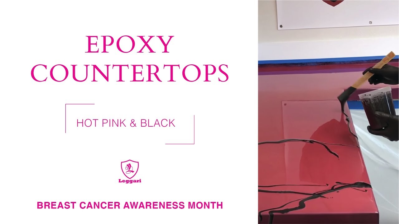 How To Install Hot Pink Black Metallic Epoxy Countertops To