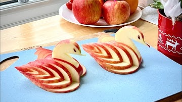 Apple Swan , How to Make it🍎! Cách tỉa Thiên Nga Táo 🍎