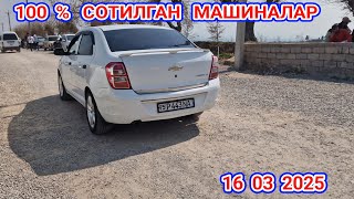 :      100 % Ш        DENOV  SOTILGAN  MASHINALAR 2025.