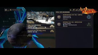 Warframe Steel Path Incursion Cerberus (Pluto) Mission Interception level  130-140