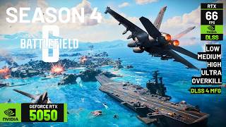 Battlefield 6 Season 4 - RTX 5050 Laptop - Overkill, High Settings & MFG Tested!